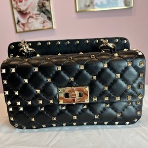 Valentino Rockstud Lambskin Mini handle crossbody Bag